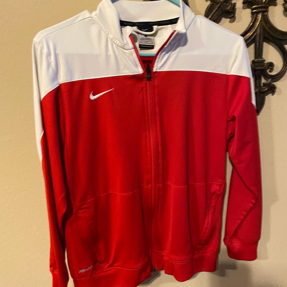 Red and white Nike jacket